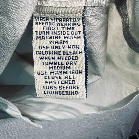 Hook Tackle Mens Shirt Medium Tan 100% Cotton Button Front Fishing Vented - Picture 6 of 10